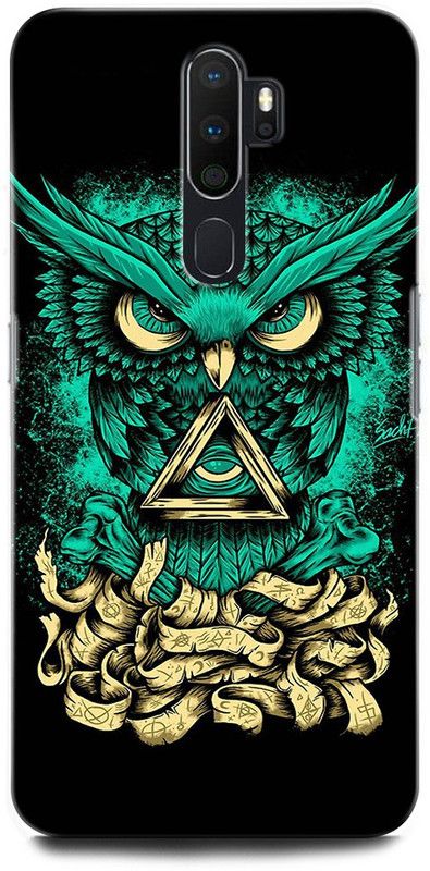 ORBIQE Back Cover for OPPO A9 2020 CPH1937 OWL, TRIPPY, WORLD, EYE, USA, ILLUMINATI, MASONICO, OWL  (Multicolor, Hard Case, Pack of: 1)