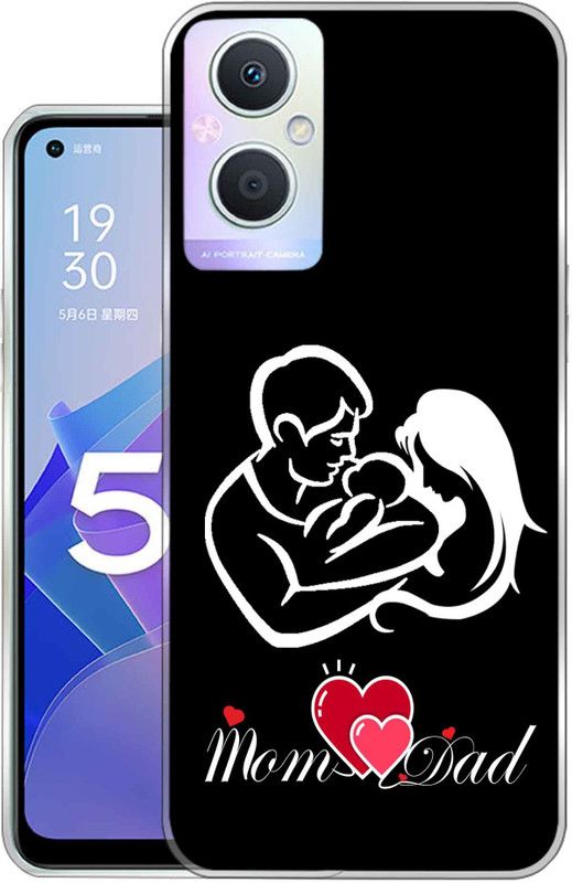 eBoggy Back Cover for Oppo A96, Oppo A76  (Black, Red, Silicon, Pack of: 1)