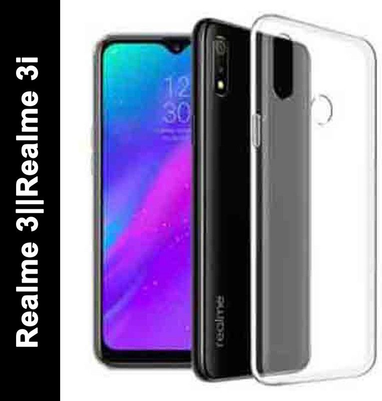 CaseRepublic Back Cover for Realme 3, Realme 3i  (Transparent, Flexible, Silicon, Pack of: 1)