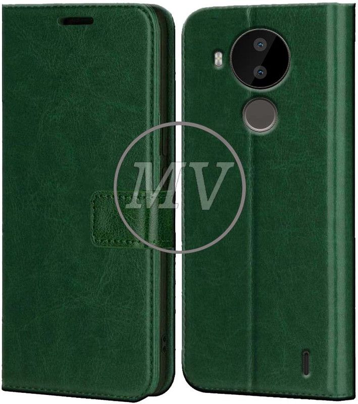 MV Back Cover for Nokia C30  (Green, Cases with Holder, Pack of: 1)