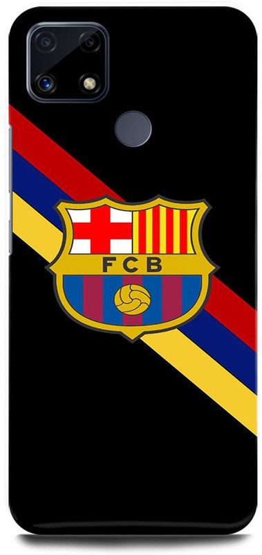 JUGGA Back Cover for Realme C12, RMX2189, FCB, BARCELONA, LOGO, SIGN  (Black, Hard Case, Pack of: 1)