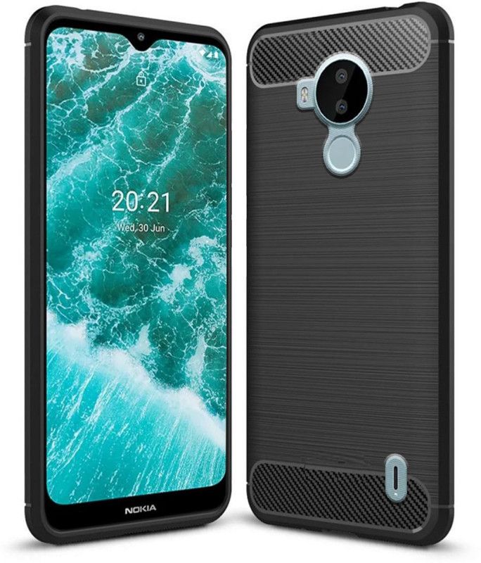 ASMANTIC Back Cover for Nokia C30  (Black, Pack of: 1)