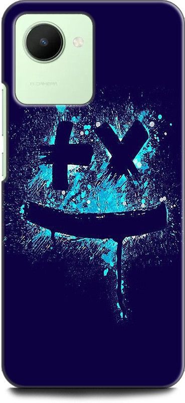 WallCraft Back Cover for Realme C30s, RMX3690 MARSHMELLO, DJ, SMILE, FACE, MUSIC, ART, MASK, FUN  (Multicolor, Dual Protection, Pack of: 1)