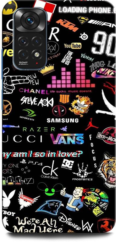 ORBIQE Back Cover for Redmi Note 11 CRAZY TRADE, BRANDS NIKE, GURedmi Note 11 I, VANS  (Multicolor, Hard Case, Pack of: 1)