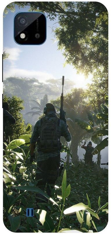 Bluvver Back Cover for Realme C20,RMX3061, Printed Pubg Game Back Cover  (Multicolor, Hard Case, Pack of: 1)