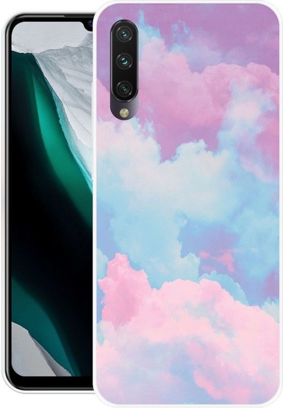 Krtagy Back Cover for Mi A3  (Blue, Pink, Dual Protection, Silicon, Pack of: 1)