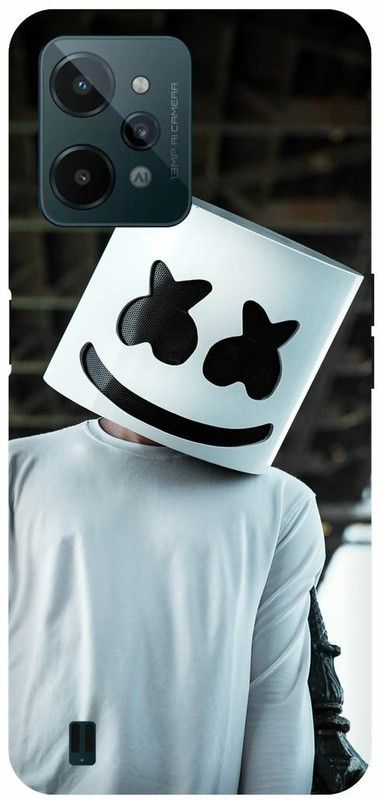 THE NARAYANA COLLECTIONS Back Cover for REALME C31- RMX3501-MARSHMELLO,MASK,JOKER,MASK,SMILE  (Multicolor, Hard Case, Pack of: 1)