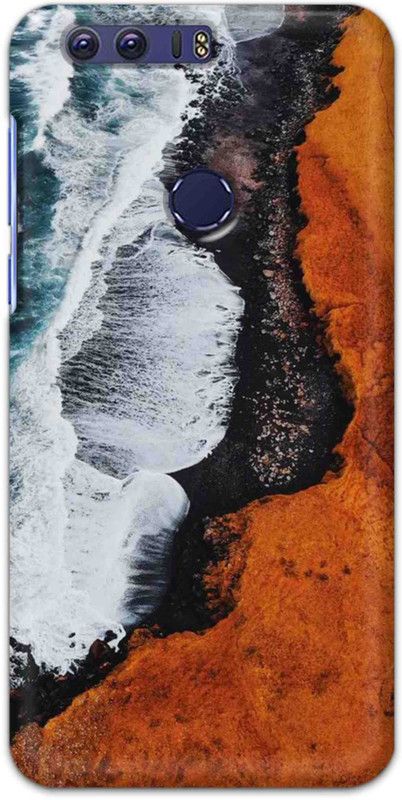 NDCOM Back Cover for Honor 8 Ocean Beach Wave Printed  (Multicolor, Hard Case, Pack of: 1)