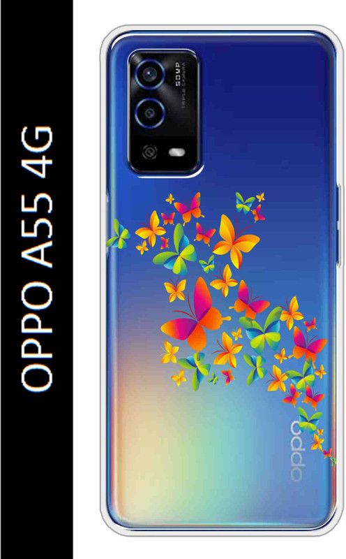 SillyStore Back Cover for OPPO A55 4G  (Multicolor, Silicon, Pack of: 1)