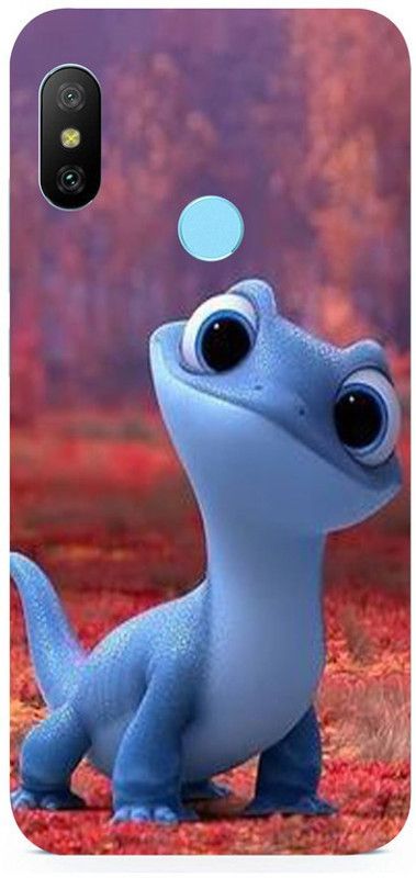 Skyhawk Back Cover for Redmi 6 Pro Cute Baby Lizard Blue Cartoon  (Multicolor, Waterproof, Silicon, Pack of: 1)