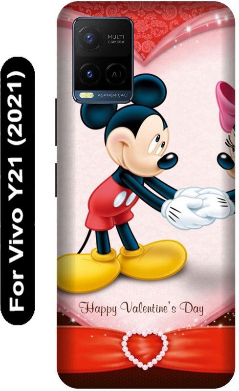 SSMORYA Back Cover for Vivo Y21 2021, Vivo V2111, Cute Mickey Printed  (Multicolor, Hard Case, Pack of: 1)