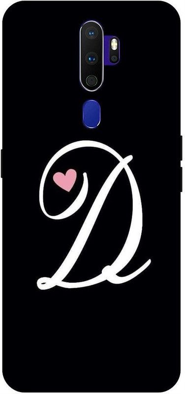 3D U PRINT Back Cover for OPPO A5 (2020) ,CPH1933 , D letter,D name D word  (Black, Waterproof, Pack of: 1)