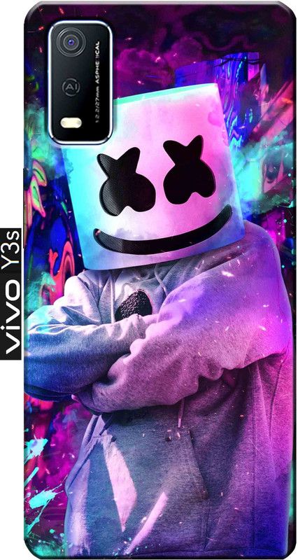 Auqueno Back Cover for Vivo Y3s  (Multicolor, Silicon, Pack of: 1)