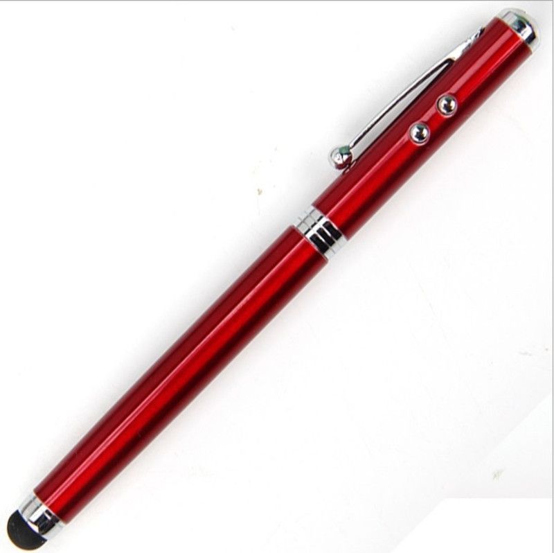 Vinayakart 4 in 1 Stylus Pen with inbuilt Laser, Torch, Ball Point Pen Stylus  (Red)