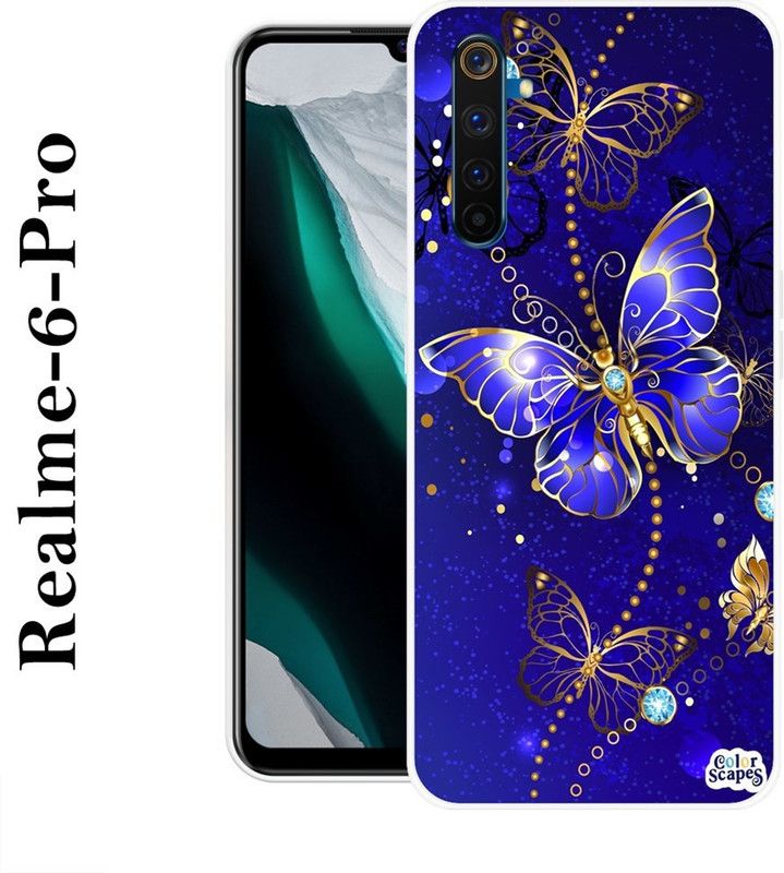 SUPERCASE Back Cover for Realme 6 Pro  (Purple, Gold, Silicon)