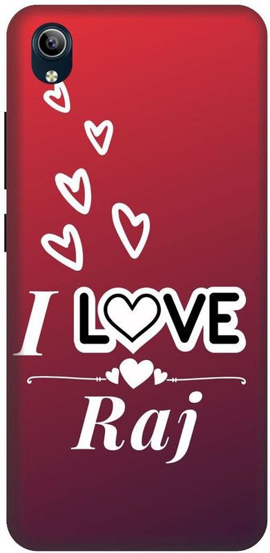 Yoprint Back Cover for Vivo Y91i I Love Raj Text,Love Raj Text,Love Raj Name Printed back cover  (Multicolor, Hard Case, Pack of: 1)