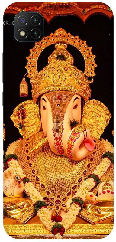 THE NARAYANA COLLECTIONS Back Cover for POCO C3-GANESH,JI,GANAPATI,BAPPA BACK COVER  (Multicolor, Hard Case, Pack of: 1)