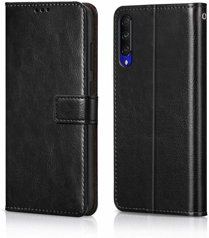 SCAMPY Flip Cover for Mi A3  (Black, Shock Proof, Pack of: 1)