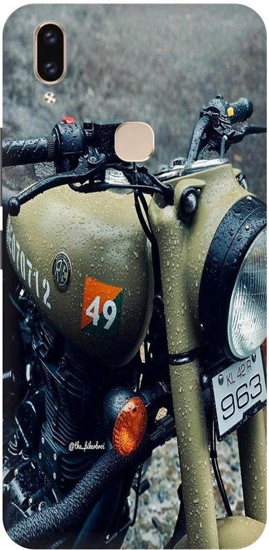 THE NARAYANA COLLECTIONS Back Cover for VIVO V9-1723-ROYAL,ENFILED,BIKE,BULLET,RACER  (Multicolor, Hard Case, Pack of: 1)