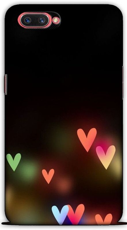 CROKIAN Back Cover for Oppo A3s Heart Back Cover  (Multicolor, Hard Case, Pack of: 1)