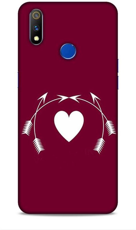 Keviv Back Cover for Realme 3 Pro  (Red, White, 3D Case, Pack of: 1)