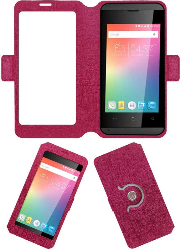 ACM Flip Cover for Micromax Bolt Supreme  (Pink, Cases with Holder, Pack of: 1)