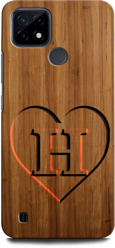 ORBIQE Back Cover for Realme C25Y RMX3268 H, H LETTER, H DESIGN, H ALPHABET, H NAME  (Multicolor, Hard Case, Pack of: 1)