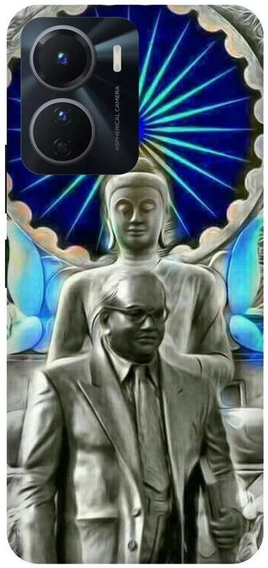 FRONK Back Cover for vivo Y16, V2204, BABA, SAHEB, BHIMRAV, AMBEDKAR  (Grey, Hard Case, Pack of: 1)