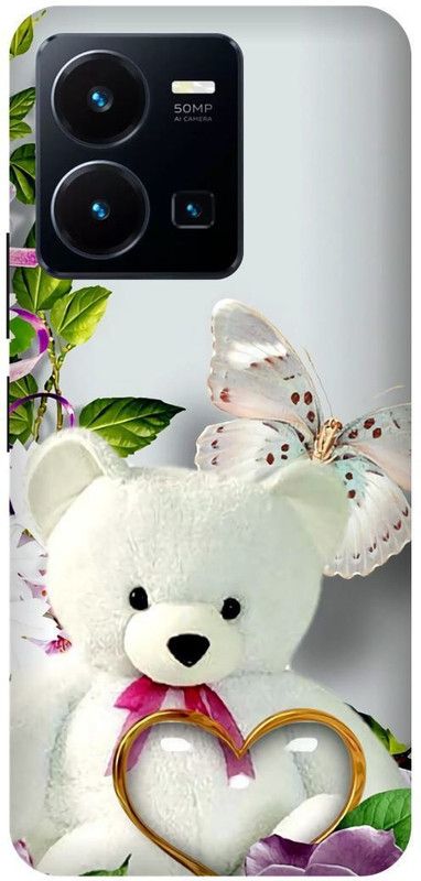FRONK Back Cover for vivo Y22s, V2206, TEDDY, BEER, CARTOON, DOLL, LOVE  (White, Hard Case, Pack of: 1)