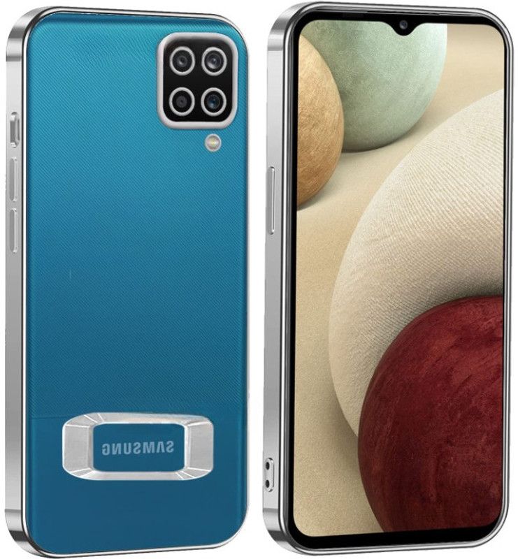 A3sprime Back Cover for Samsung Galaxy F12, Soft Silicon with Drop Protective Camera Lens Protector Back Case  (Silver, Transparent, Camera Bump Protector, Silicon, Pack of: 1)