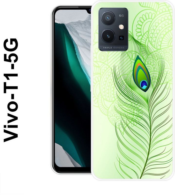REALKING Back Cover for Vivo T1 5G  (Green, Silicon)