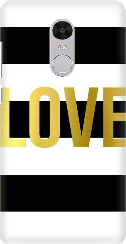 Coberta Case Back Cover for Mi Redmi Note 4 Black And White Stripes Love Design Back Case For Rd Note 4 By Coberta  (Multicolor, Pack of: 1)