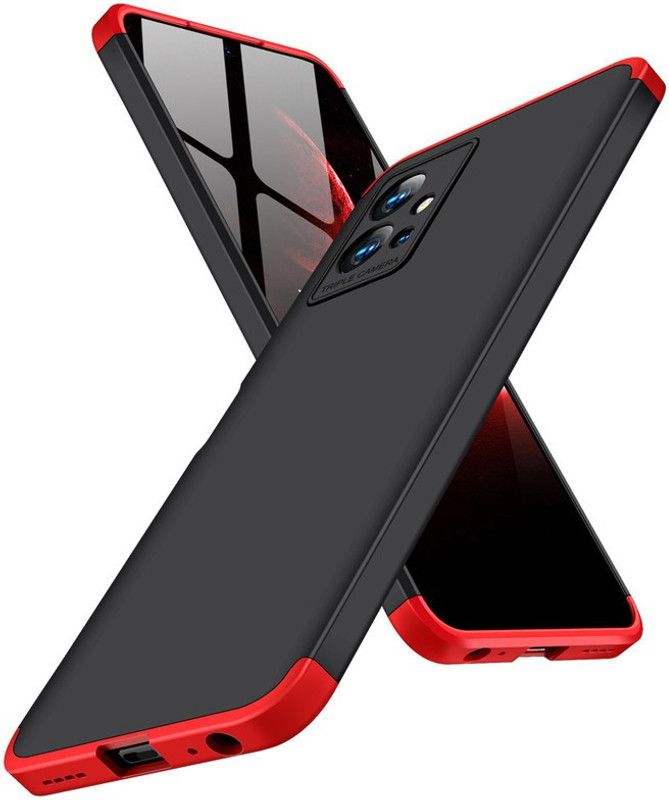 Glaslux Front & Back Case for Vivo Y75 5G / T1 5G  (Red, Camera Bump Protector, Pack of: 1)