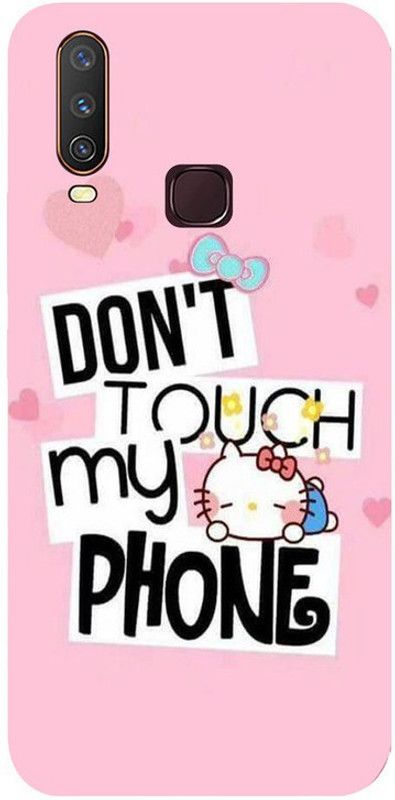 Skyhawk Back Cover for Golden Mask Hard Vivo Y12 Hello Kitty With Don’t Touch My Phone  (Multicolor, Waterproof, Pack of: 1)