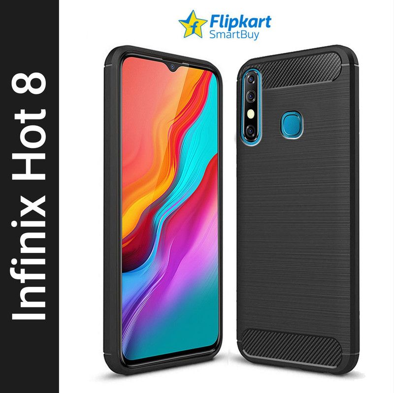 Flipkart SmartBuy Back Cover for Infinix Hot 8  (Black, Flexible, Pack of: 1)