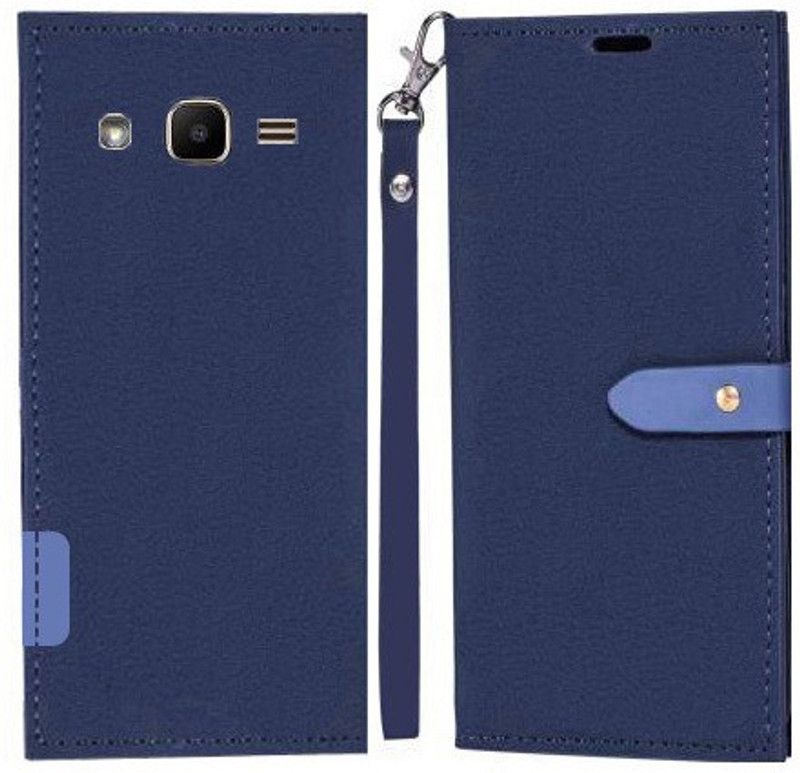 YAYAVAR Flip Cover for Samsung Galaxy J2 2015, Samsung Galaxy J2 2017, Samsung Galaxy J2  (Blue, Grip Case, Pack of: 1)