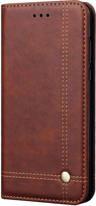 Flip Kick Stand Wallet Case Cover for Samsung Galaxy A8 2018  (Brown, Magnetic Case, Pack of: 1)