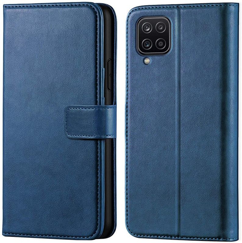 Rakulo Flip Cover for Samsung Galaxy F62  (Blue, Dual Protection, Pack of: 1)