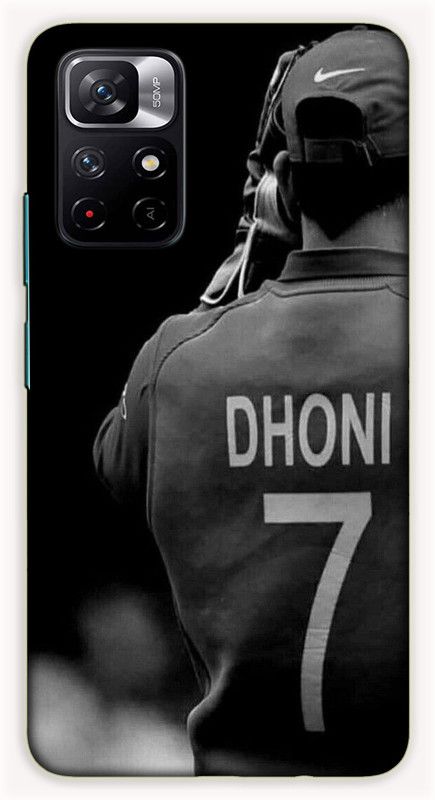 iprinto Back Cover for Mi Redmi Note 11T 5G, Poco M4 Pro 5G Ms Dhoni Sports Back Cover  (Black, Hard Case)