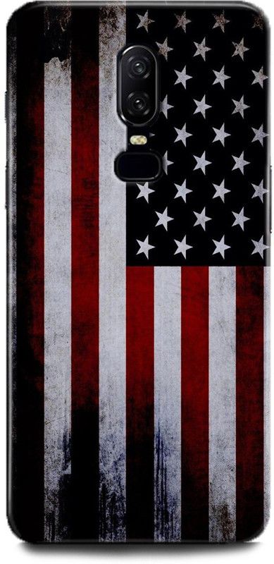 INDICRAFT Back Cover for OnePlus 6 USA, AMERICAN FLAG, UNITED STATES, UNION DARK  (Multicolor, Hard Case)