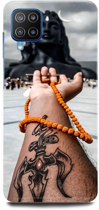 FRONK Back Cover for Samsung Galaxy M32, ADIYOGI, SHIVA, STATUE, RUDRAKSH, SHIV, SHIVJI  (Black, Hard Case, Pack of: 1)