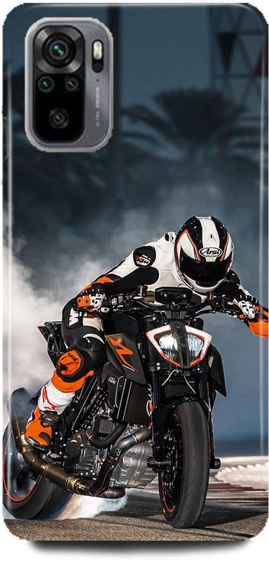 MP ARIES MOBILE COVER Back Cover for REDMI Note 10S, BIKE KTM DUKE BIKE LOVER BIKE BIKER LOVE KISS RIDER COUPLE LOVER MOTOR  (Multicolor, Hard Case)
