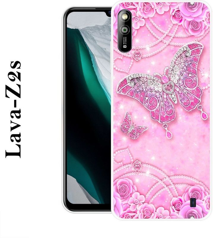 PALWALE BALAJI Back Cover for Lava Z2S  (Pink, Silver, Grip Case, Silicon)