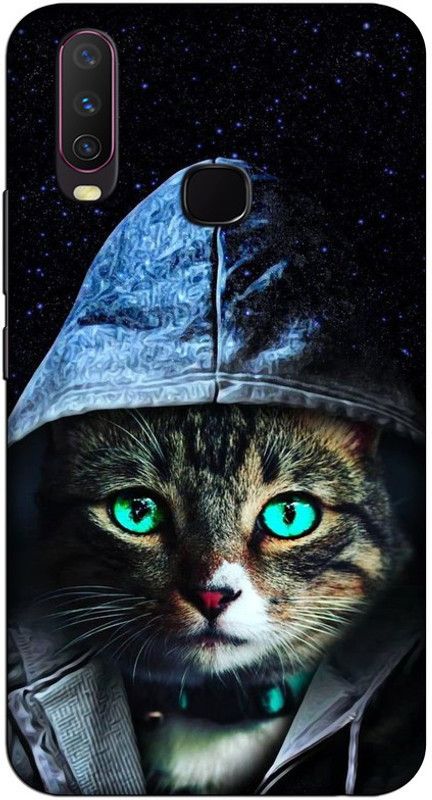 CROKIAN Back Cover for Vivo Y17 Cat Back Cover  (Multicolor, Hard Case, Pack of: 1)