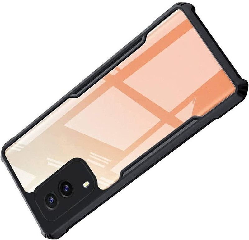 CELLCAMPUS Pouch for Vivo V21e, 5G  (Black, Transparent, Grip Case, Pack of: 1)