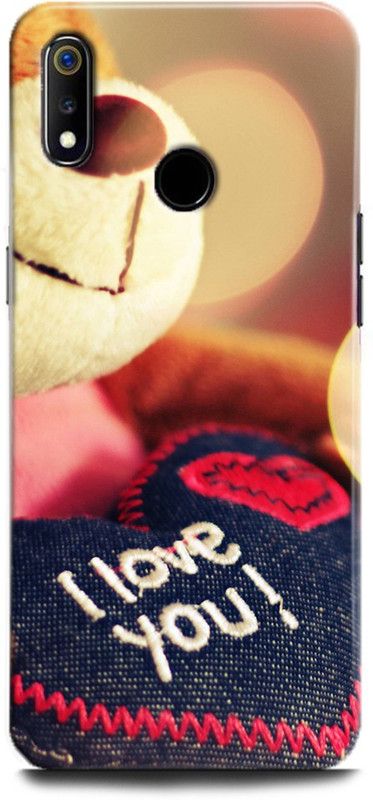 Afterglow Back Cover for Realme 3 TEDDY BEAR, LOVE, CUTE, I LOVE YOU, CUTE TEDDY, MISS YOU  (Multicolor, Shock Proof, Pack of: 1)