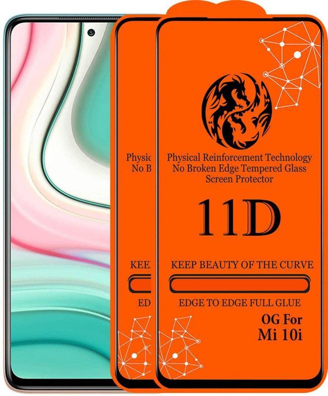 aplexx Edge To Edge Tempered Glass for Mi10i, Mi 10i 5G  (Pack of 2)