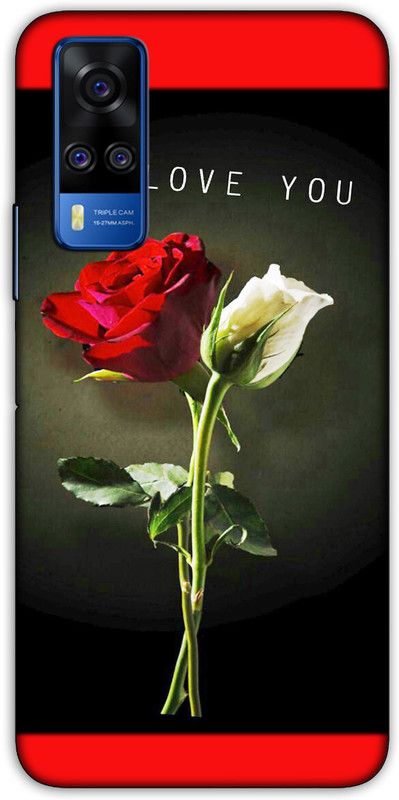 iprinto Back Cover for Vivo Y51A, V2031 I Love You Love Back Cover  (Red, Hard Case)
