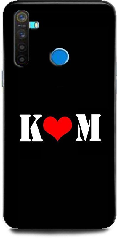 Afterglow Back Cover for Realme 5 Pro K M, K LOVES M, NAME, LETTER, ALPHABET, KM LOVE, HART  (Multicolor, Shock Proof, Pack of: 1)