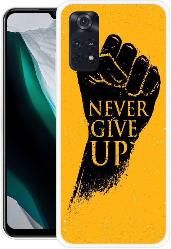 REALKING Back Cover for Poco M4 Pro  (Black, Yellow, Silicon)